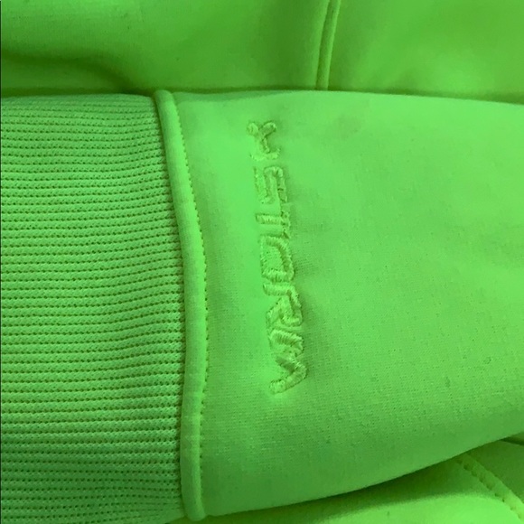 neon yellow under armor hoodie - Picture 4 of 4